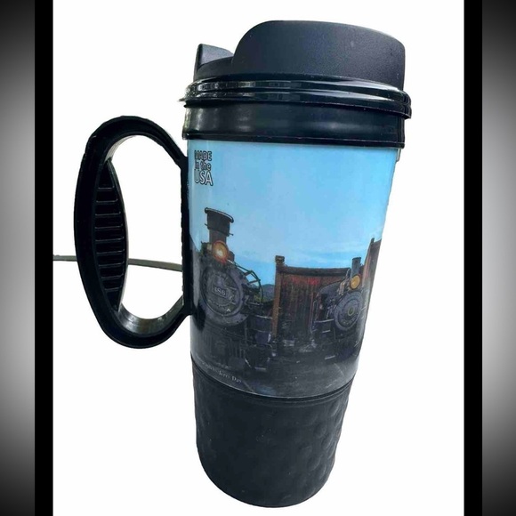 Durango Silverton Railroad travel mug Museum Souvenir Whirley Cup w/Lid USA - Picture 2 of 7